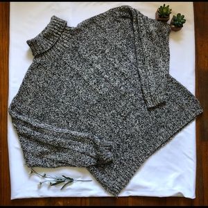 Basix Grey Knit Pullover Sweater